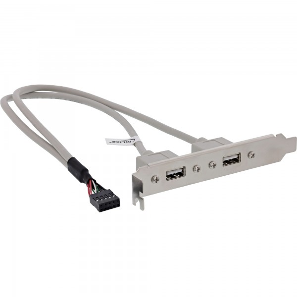 InLine Staffa per slot USB 2.0 - 2x presa a connettore a 10 pin - 0,35 m