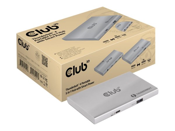 Club 3D CSV-1580 - Docking - Thunderbolt 4 - Argento - OS Support: Windows10™ or above version suppo
