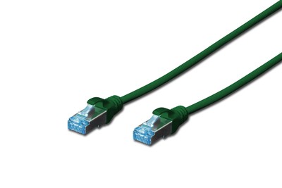 DIGITUS Cavo patch SF/UTP CAT 5e - 0,5 m - Cat5e - SF/UTP (S-FTP) - RJ-45 - RJ-45 - Verde