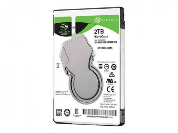 Seagate Barracuda Guardian ST2000LM015 2,5" SATA 2000 GB - Disco rigido - 5400 rpm 5,6 Ms - Internam