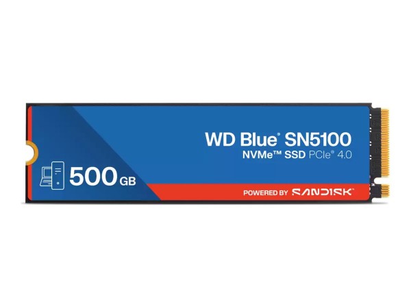 WD Blue SN5100 - SSD - 500 GB - intern - M.2 2280 - PCIe 4.0 (NVMe)
