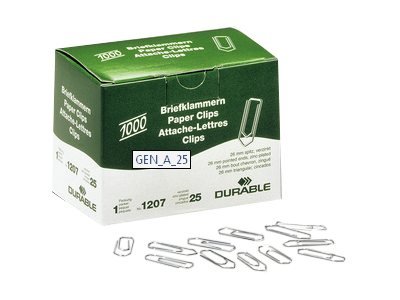 Durable 1207-25 - Zinco acciaio - Argento - 26 mm - 1000 pz