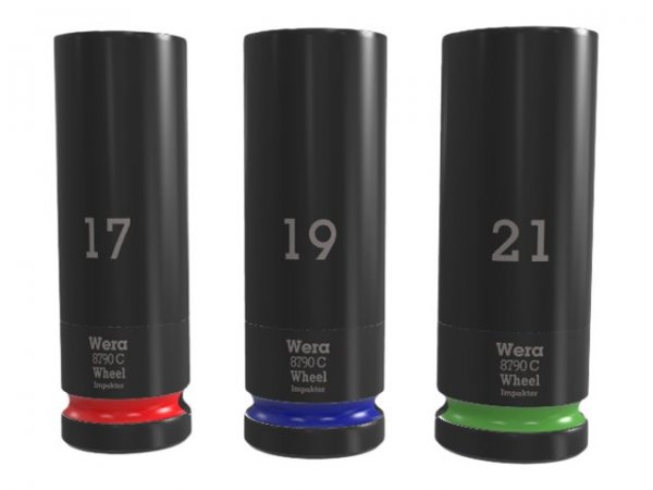 Wera 05004595001 - Set di bussole - Nero - 3 testina/e - 1/2" - Metrico - 17,19,21 mm