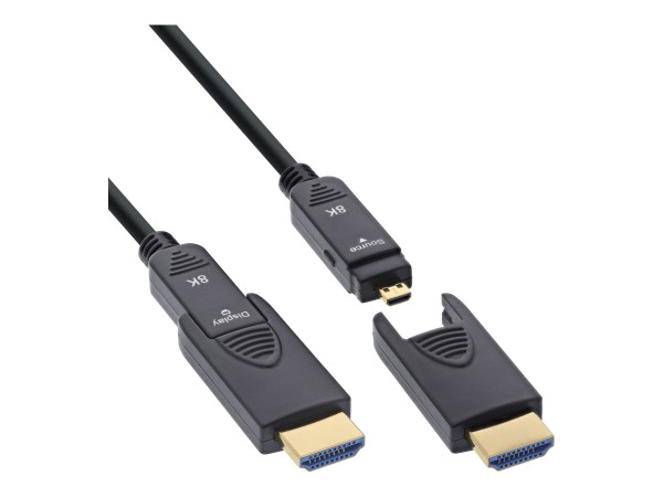 InLine Cavo HDMI AOC - Ultra High Speed 2.1 - staccabile - 8K - 25 m
