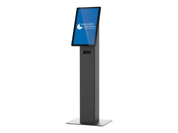 Ergonomic Solutions Floor standing self service kiosk-black