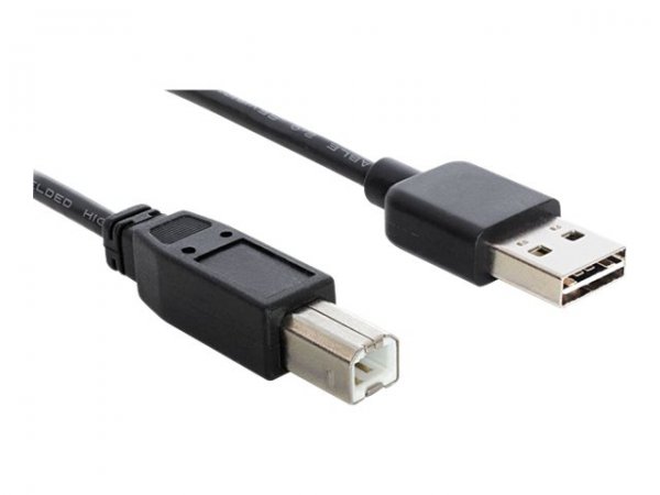 Delock 1m USB 2.0 A - B m/m - 1 m - USB A - USB B - USB 2.0 - Maschio/Maschio - Nero