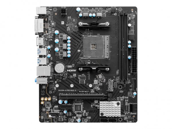 MSI B450M-A PRO MAX II - AMD - Socket AM4 - AMD Ryzen™ 5 - Socket AM4 - DDR4-SDRAM - 64 GB