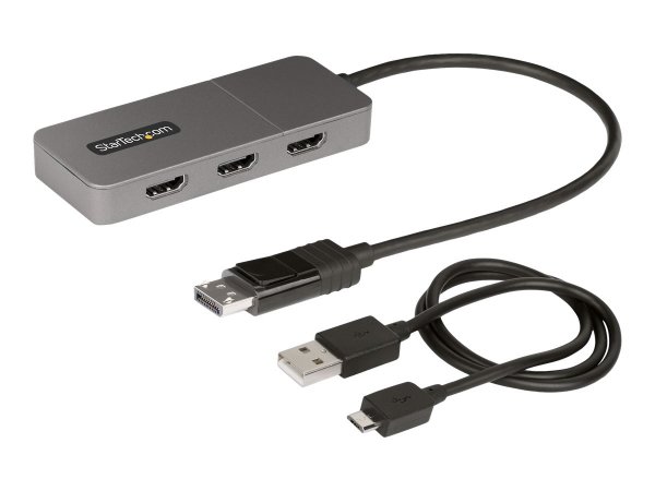 StarTech.com Adattatore DP HDMI a 3 Porte - Hub MST da DisplayPort a HDMI 4K 60Hz - Convertitore DP1