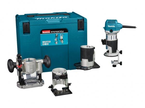 Makita RT0702CX3J - Trimmrouter - 710 W - Klemmbuchse