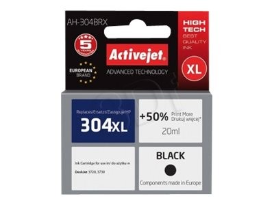 Activejet Premium AH-304BRX - 20 ml - Größe XL - Schwarz - kompatibel - Tintenpatrone (Alternative z