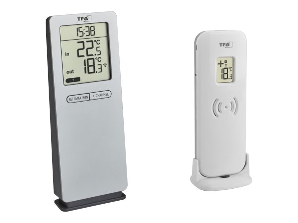 TFA 30.3071.54 silber LOGO 2.0 Funk-Thermometer
