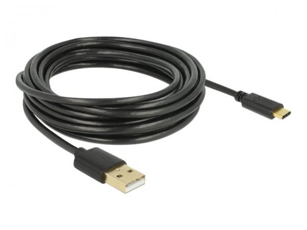 Delock 83669 - 4 m - USB A - USB C - USB 2.0 - 0,48 Gbit/s - Nero