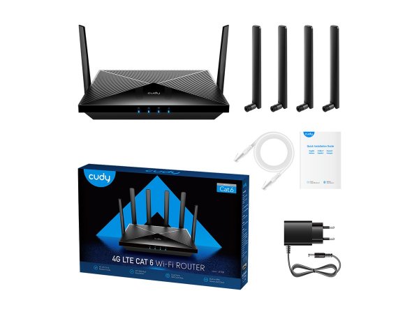 CUDY wireless router AC1200 Wi-Fi 4G LTE LT700_EU 4 - Router - WLAN