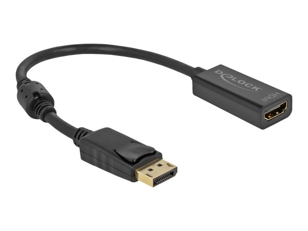 Delock Adattatore DisplayPort 1.2 maschio a HDMI femmina 4K passivo nero - 0,2 m - DisplayPort - HDM