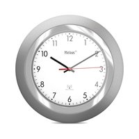 Mebus 19452 - Parete - Mechanical clock - Rotondo - Argento - Bianco - Plastica - Batteria