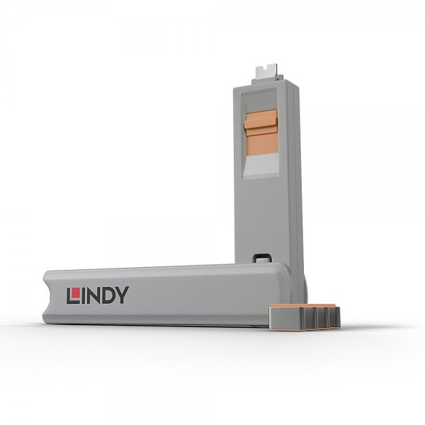 Lindy USB Typ C Port Schloss orange - Cavo - Digitale/dati