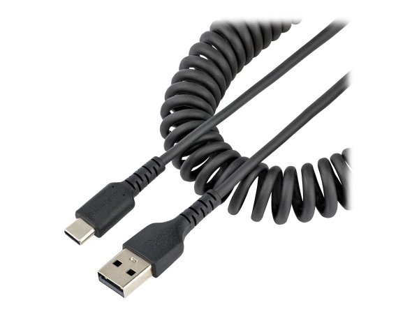 StarTech.com Cavo USB C Ricarica Veloce da 50cm; Cavetto USB tipo C 2.0 Spiralato di Alimentazione e