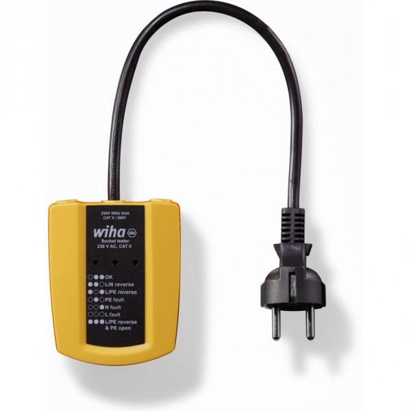 Wiha Steckdosentester 230 V AC, CAT II SB25561 (45220)