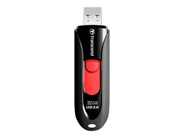 Transcend JetFlash 590 32GB - 32 GB - USB tipo A - 2.0 - Lamina di scorrimento - 4,9 g - Nero