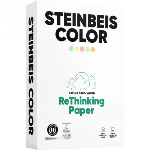 Steinbeis Color gelb Recyclingpapier A 4 80 g 500 Bl. - - 80 - Carta riciclata - 80 g/m²