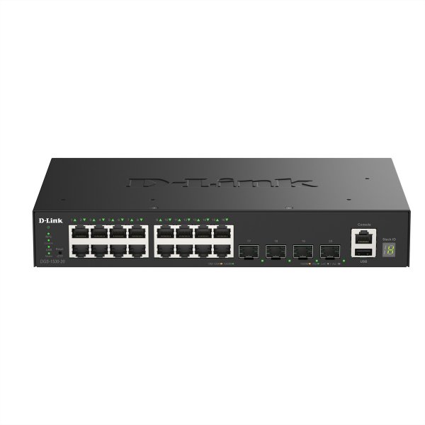 D-Link SmartPro DGS-1530-20 - Switch - Smart - Interruttore - Vetroresina (lwl)