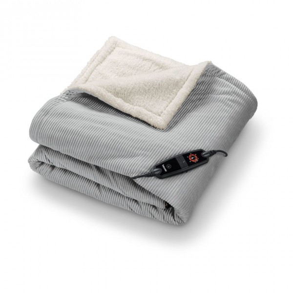 Beurer Wärmedecke HD 81 Cord Light Grey Green Planet