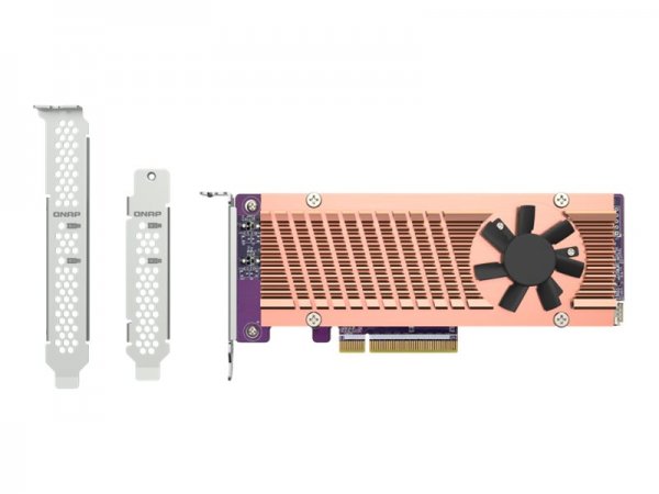 QNAP QM2-2P-384A - PCIe - M.2 - PCIe 3.0 - Marrone - Grigio - NAS / Storage server - Attivo