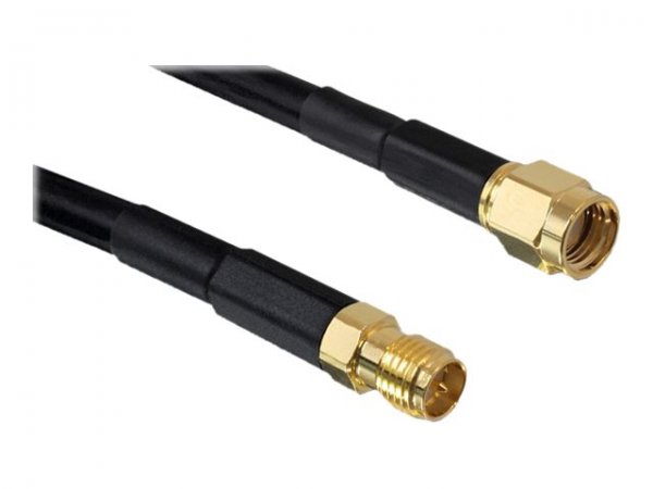 Delock 15m CFD200 - 15 m - CFD200 - RP-SMA - RP-SMA - Nero