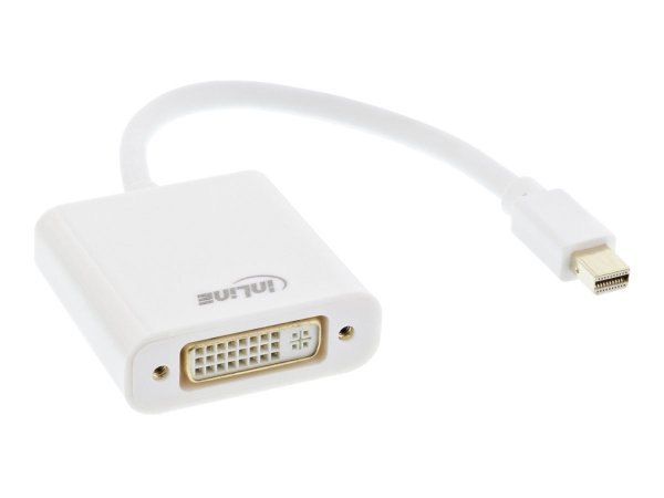 InLine Adattatore Mini DisplayPort 1.2 M a DVI-D 24+1 femmina - allum. - bianco