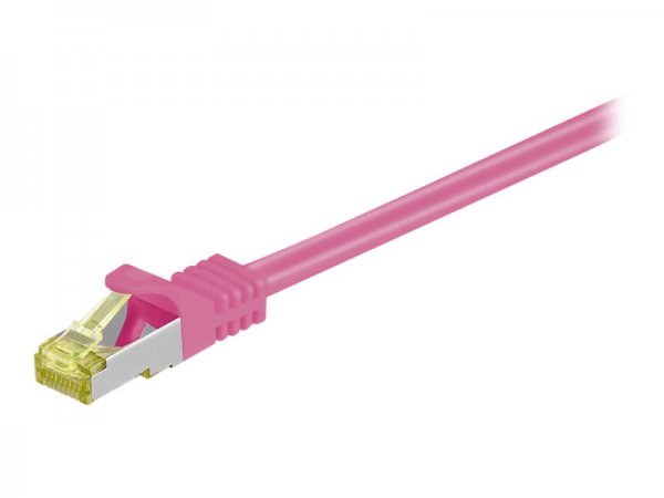 Goobay Patchkabel RJ-45 SFTP mit Cat 7 Rohkabel pink 500 MHz - Cavo - Rete