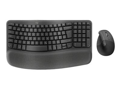 Logitech Wave Keys and Lift Combo - Graphite - PAN - Tastiera - QWERTY