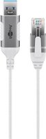 Goobay 74379 - USB 3.0 type A - RJ45 - 2 m - Weiß - Modem - 1000 Mbps