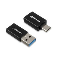Sharkoon OfficePal USB-C Adapter - USB 3.2 Gen 1 (3.1 Gen 1) - USB tipo-C - Nero - Maschio/Femmina -
