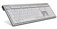 Logickeyboard SKB-AJPU-FR - Full-size (100%) - Cablato - USB - AZERTY - Alluminio - Bianco