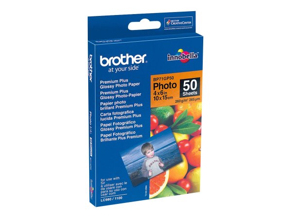 Brother BP-71GP50 - 260 g/m² - Bianco - 265 µm - 112 mm - 184 mm - 16 mm