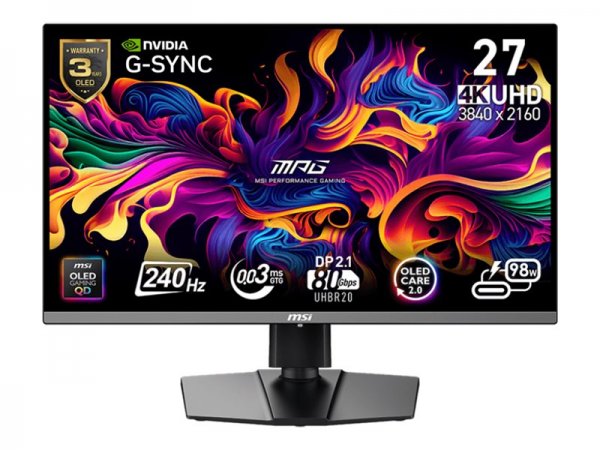 MSI Mpg 272Urxde Qd-Oled 27" - Schermo piatto (tft/lcd) - 68,6 cm