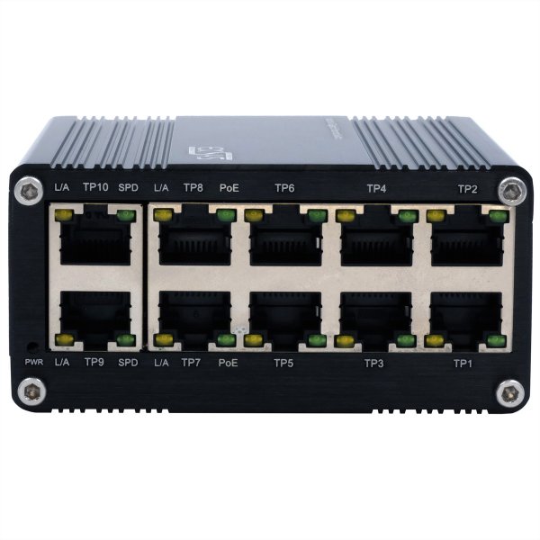 Exsys Switch Industrie Ethernet 8x10/100/1000Tx 2x48VDC-57VDC - Interruttore - 1 Gbps