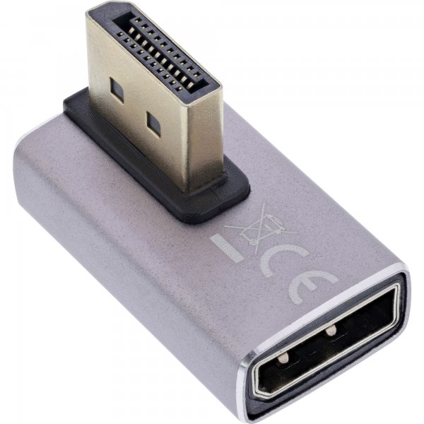 InLine Adattatore DisplayPort 1.4 - DisplayPort maschio/femmina - 90° verticale
