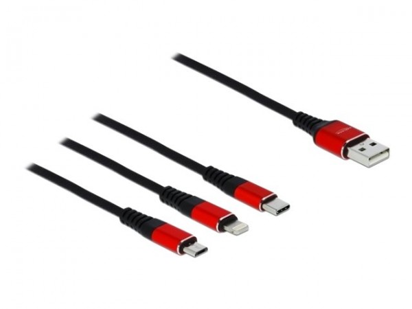 Delock USB Ladekabel 3 in 1 für Lightning Micro Type-C - Cavo - Digitale/dati
