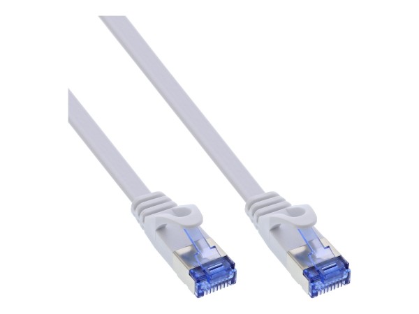InLine Patch Cable flat - U/FTP - Cat.6A - bianco - 1m