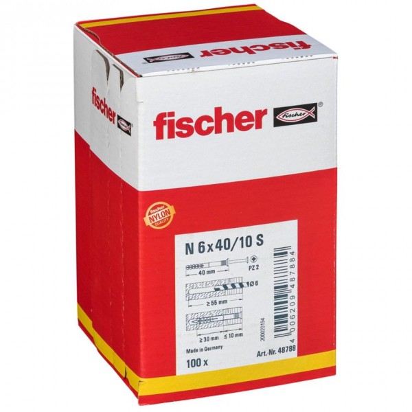 fischer 048788 N/10 S Nageldübel 100 St.