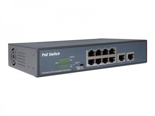 DIGITUS Non gestito - Fast Ethernet (10/100) - Full duplex - Supporto Power over Ethernet (PoE) - Mo