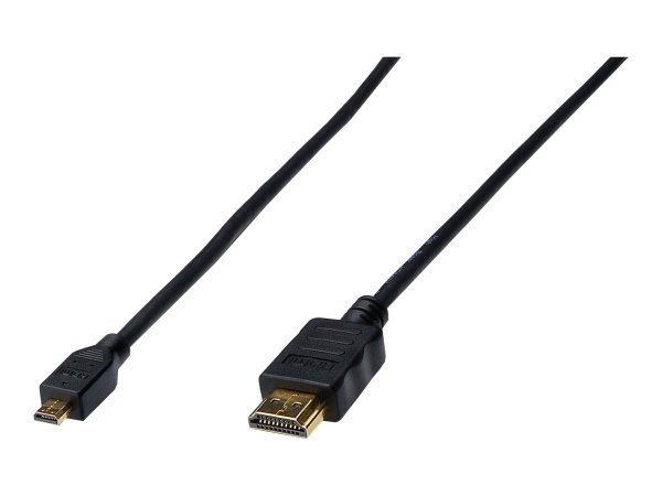 DIGITUS HDMI High Speed con cavo di collegamento Ethernet - 1 m - HDMI tipo D (Micro) - HDMI tipo A