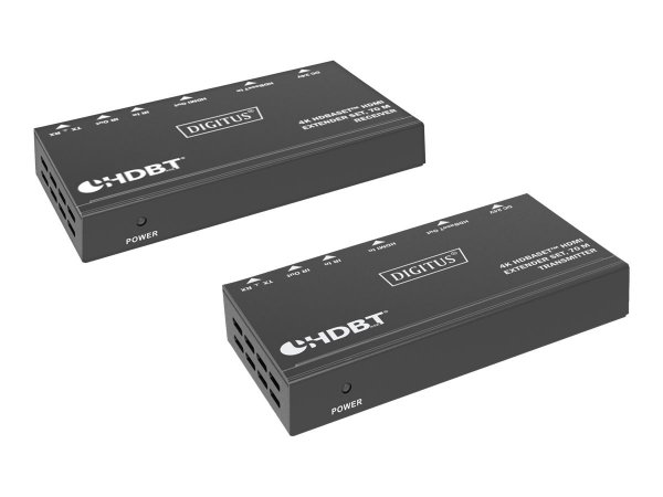 DIGITUS Set extender 4K HDBaseT™ HDMI - 70 m - 3840 x 2160 Pixel - Trasmettitore e ricevitore AV - 7