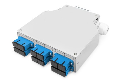 DIGITUS LWL-Hutschienenbox OS2 bestückt SC-Adapter und Pigtail - Adattatore - 2 m