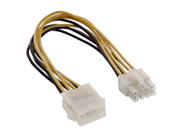 InLine Cavo di alimentazione int. da 8pin EPS 12V F a 8pin EPS 12V M - 0,20m