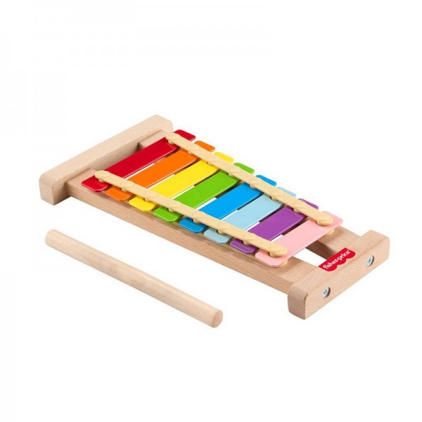 Mattel Holz-Xylophon Musikinstrument für Kleinkinder 2 Teile