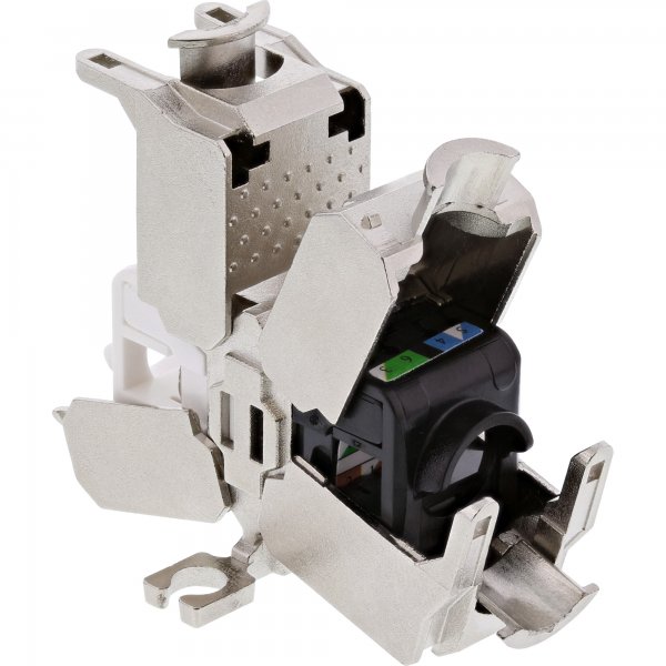 InLine Accoppiatore cavi rigidi Cat.6a con modulo LSA - schermato