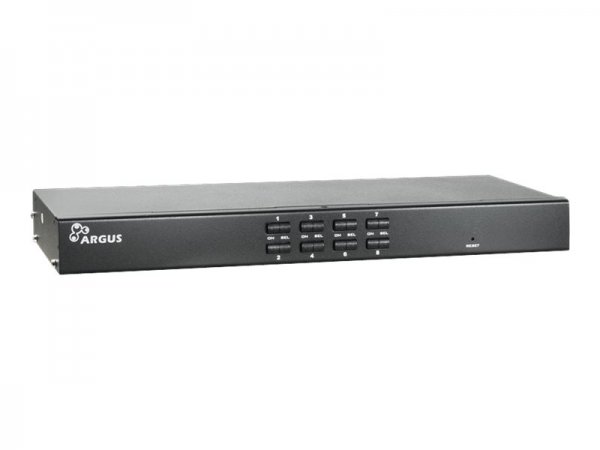 Inter-Tech KVM AS-9108DU - 1920 x 1080 Pixel - Full HD - Montaggio rack - Nero