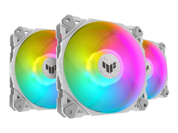 ASUS TUF GAMING TF120 ARGB WHITE EDITION 3IN1 - Raffreddatore d'aria - 12 cm - 250 Giri/min - 1900 G